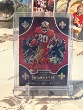 Crusade Rookies & Stars Jerry Rice Football Card #Card 08/50 - Red